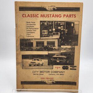 Vintage Classic Mustang Parts Catalog By City Motor Company Clarkston WA